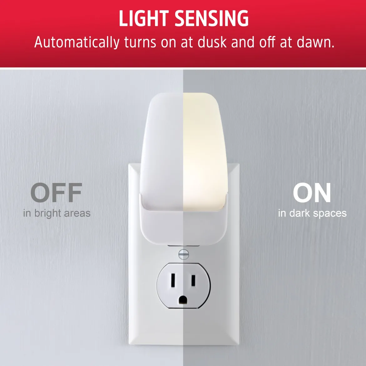 Energizer Night Light, Contempo, Light Sensing, 3000K, White, 2 Pack