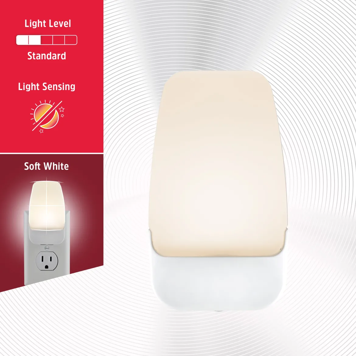 Energizer Night Light, Contempo, Light Sensing, 3000K, White, 2 Pack