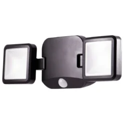 Energizer Outdoor Motion-Sensing LED Dual-Head Security Light, Black