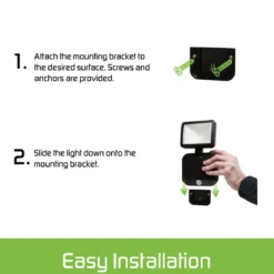 Energizer Outdoor Motion-Sensing LED Dual-Head Security Light, Black