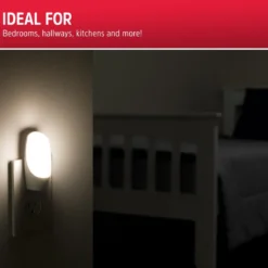 Energizer Plug-In Manual On/Off LED Night Light, White