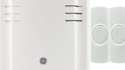 GE Battery Operated 8-Chime 2-Push Button Wireless Door Chime Kit, White