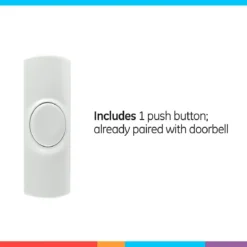 GE Battery Operated 2-Chime Wireless Door Chime Kit, White