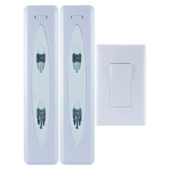 GE Battery Operated LED Light Bars with Remote, White, 2 Pack
