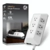 GE-branded 9-Outlet Surge Protector, 2480J, 6ft. Braided Cord, White