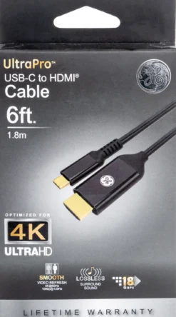 GE-branded USB-C to HDMI 2.0 Cable, 6ft