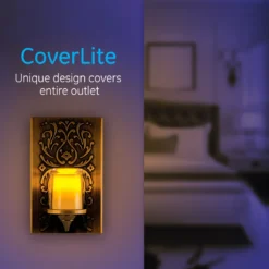 GE CandleLite Light Sensing LED Night Light, Oil-Rubbed Bronze