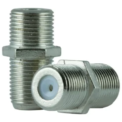GE Coaxial Cable Extension Adapter, 2 Pack, Silver