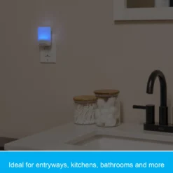 GE Color-Changing LED Night Light, Light Sensing, White, 4 Pack