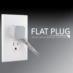 GE Designer 3-Outlet Mini Cord, Gray