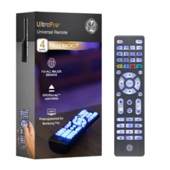 GE 4-Device Backlit Universal Remote, Brushed Graphite