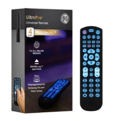 GE 4-Device Backlit Universal Remote, Black