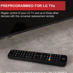 GE 4-Device Universal LG Replacement Remote, Black