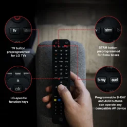 GE 4-Device Universal LG Replacement Remote, Black