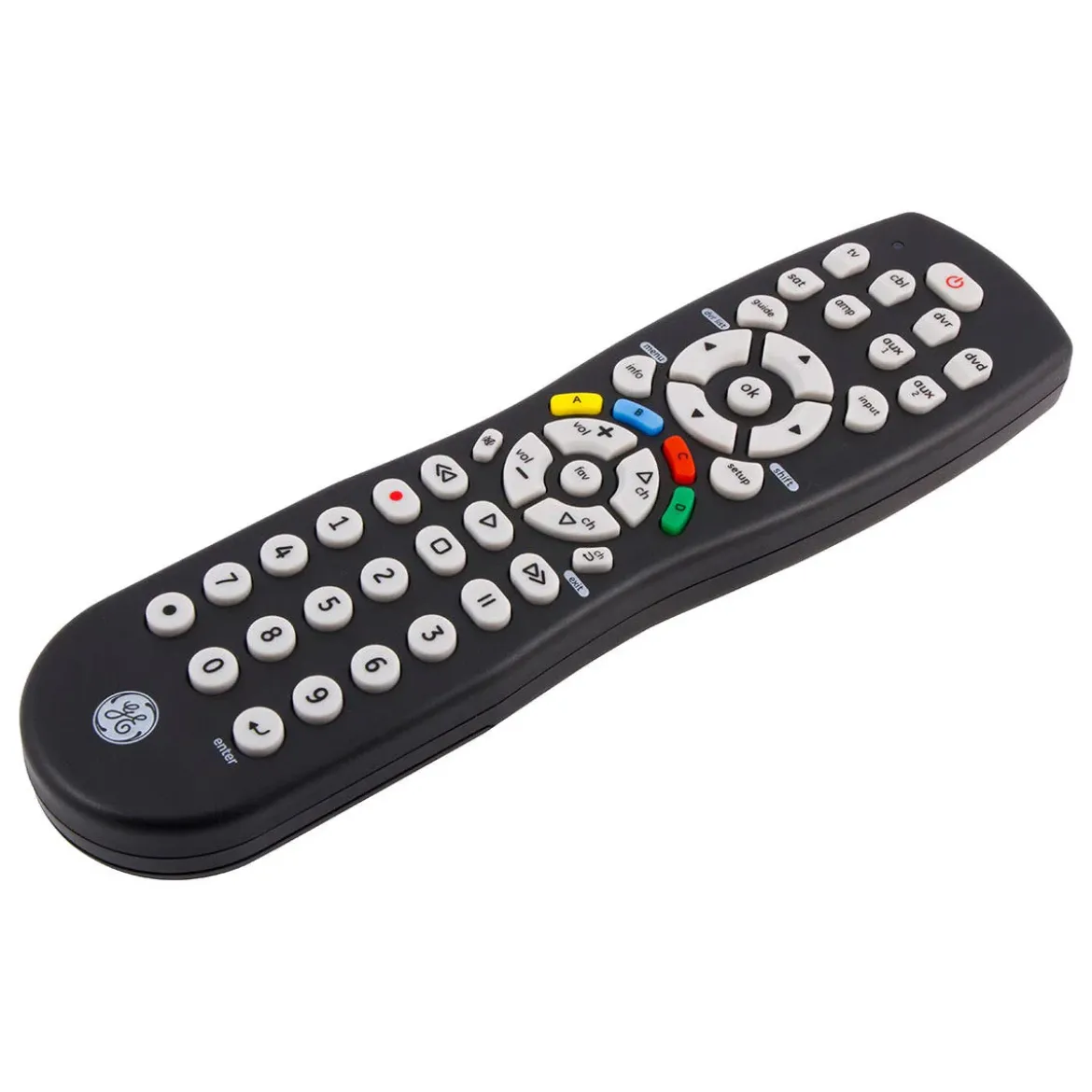 GE 8-Device Universal Remote, Black