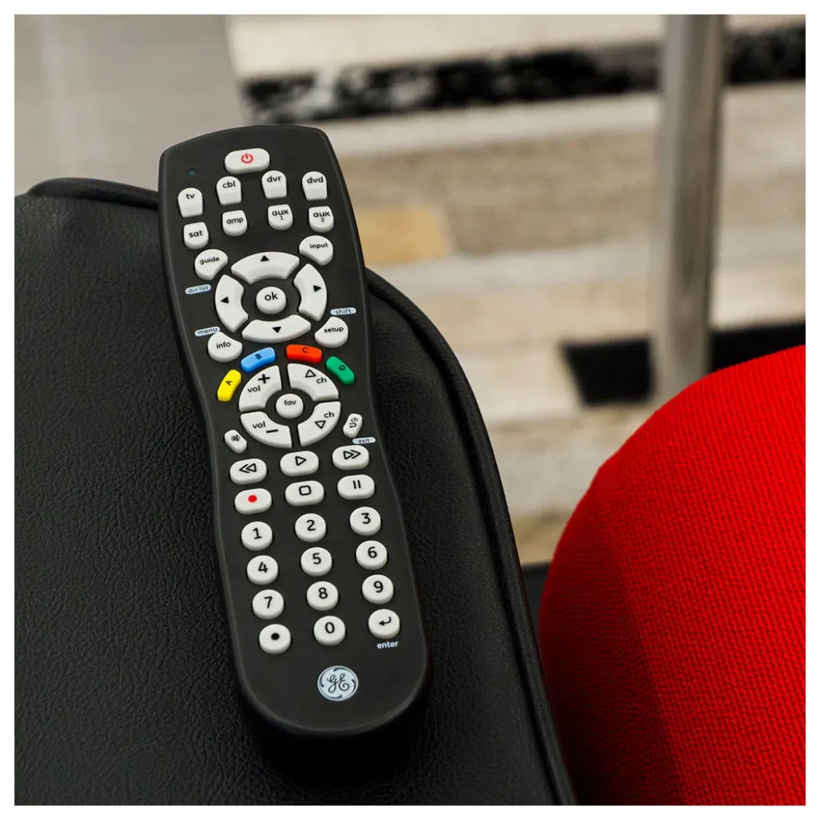 GE 8-Device Universal Remote, Black