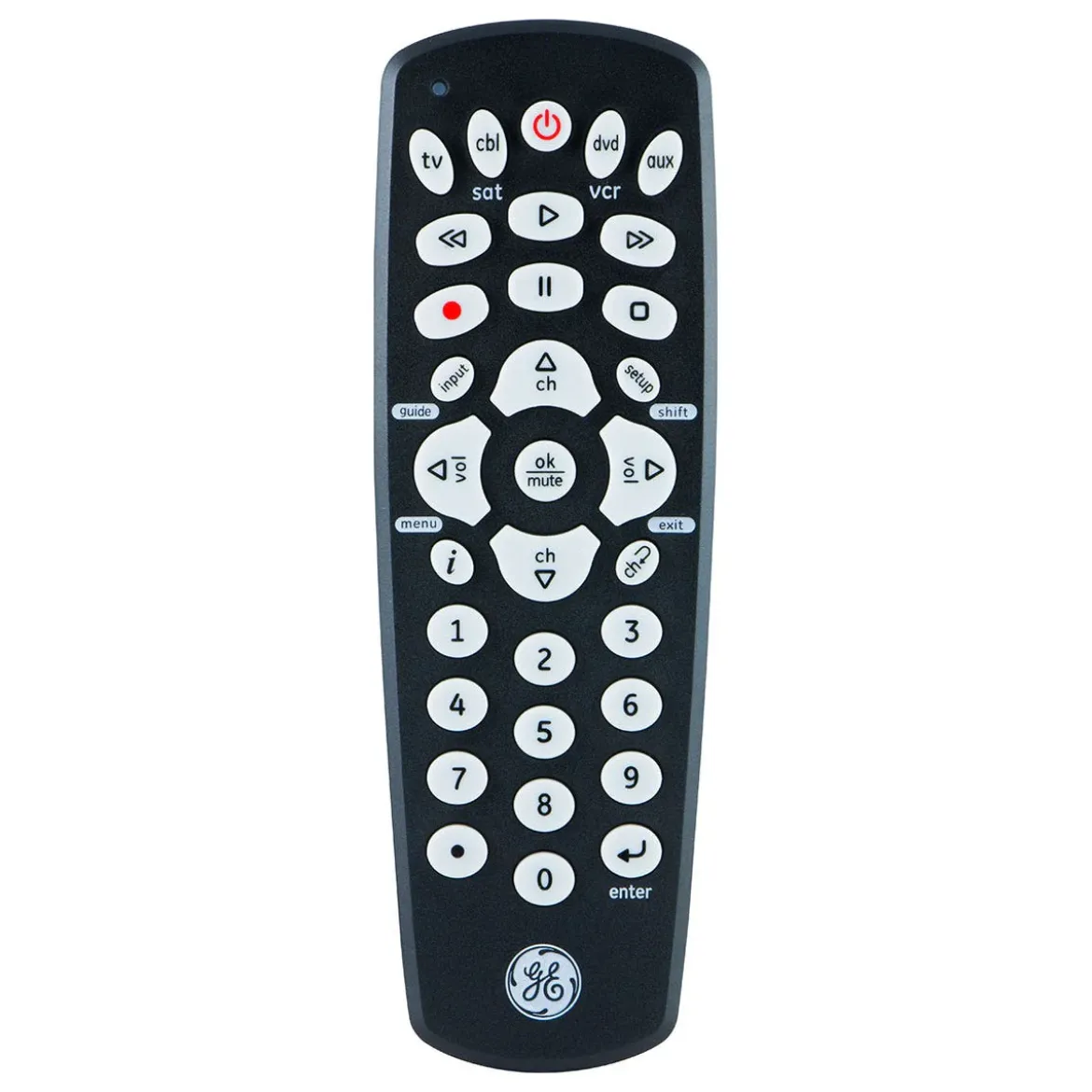 GE 4-Device Universal Remote, Black