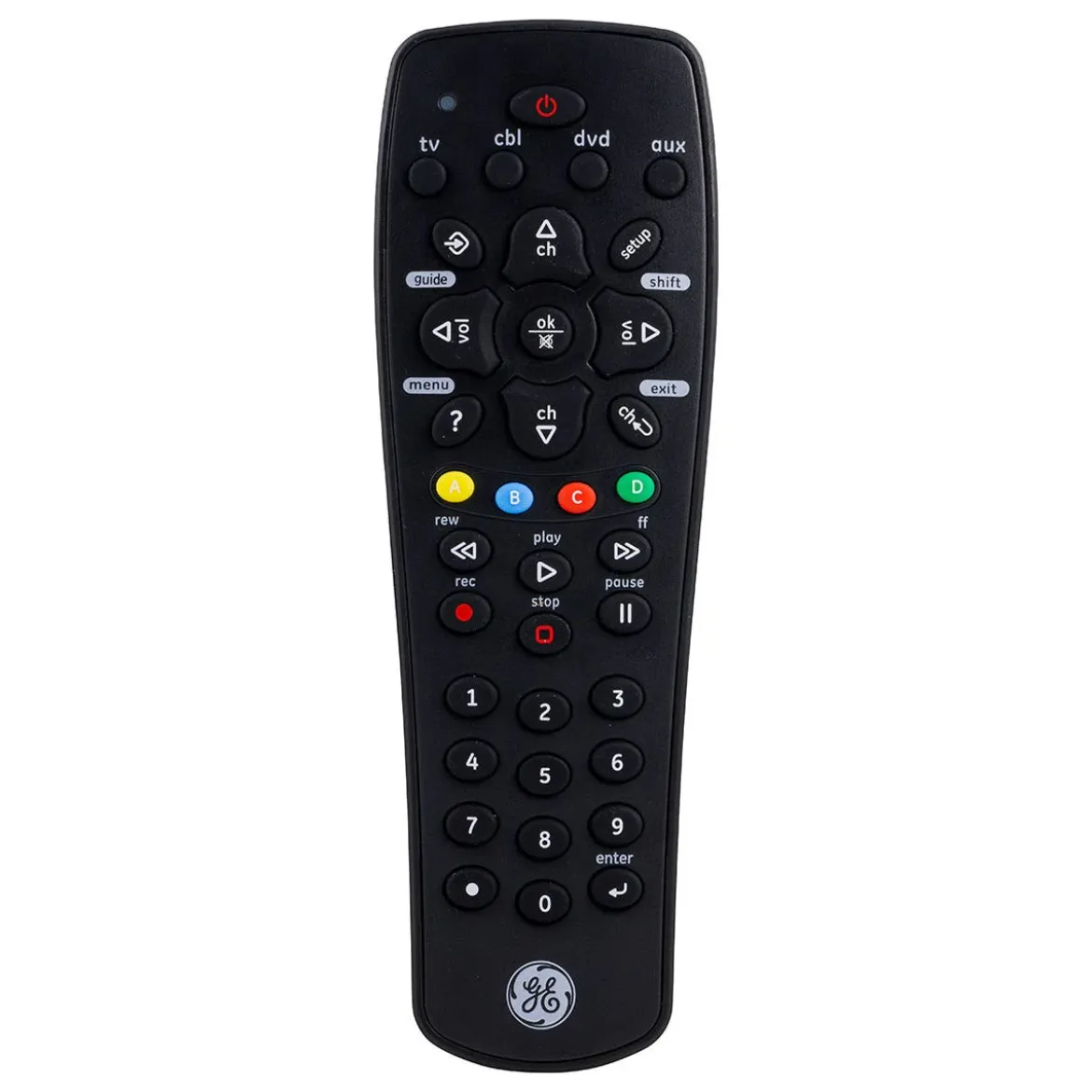 GE 4-Device Universal Remote, Black
