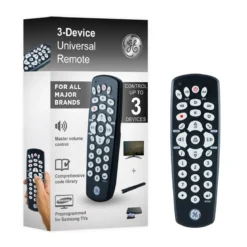 GE 3-Device Universal Remote, Black