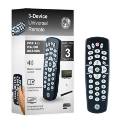 GE 3-Device Universal Remote, Black