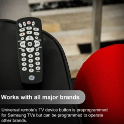 GE 3-Device Universal Remote, Black