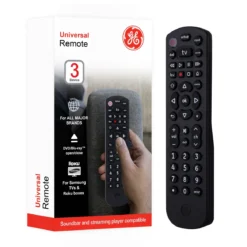 GE 3-Device Universal Remote, Black