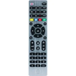 GE 4-Device Universal Remote, Brushed Silver