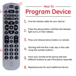 GE 3-Device Universal Remote, Silver