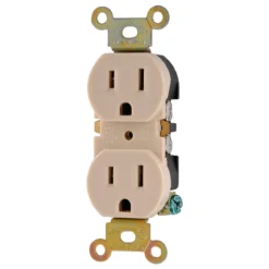 GE Duplex Receptacle, Ivory