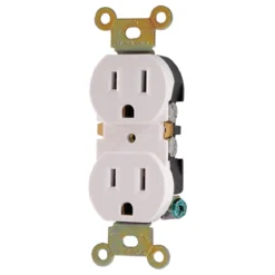 GE Duplex Receptacle, White