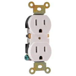 GE Duplex Receptacle, White