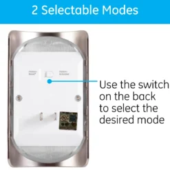 GE Enbrighten Motion-Select LED Night Light, Brushed Nickel