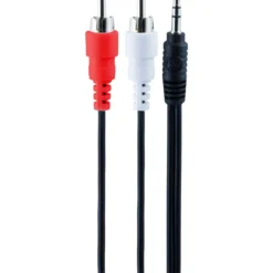 GE 6ft. Audio Y Adapter with 2 RCA Jacks to 3.5mm Jack, Black