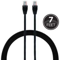 GE 7 ft. Cat 5e Ethernet Cable, Black