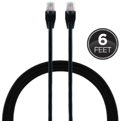 GE 6 ft. Cat 5e Ethernet Cable, Black