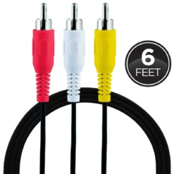 GE 6ft. Composite Video/Audio Cable with RCA-Type Connectors, Black