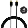 GE 4ft. HDMI Cable with Ethernet, Black