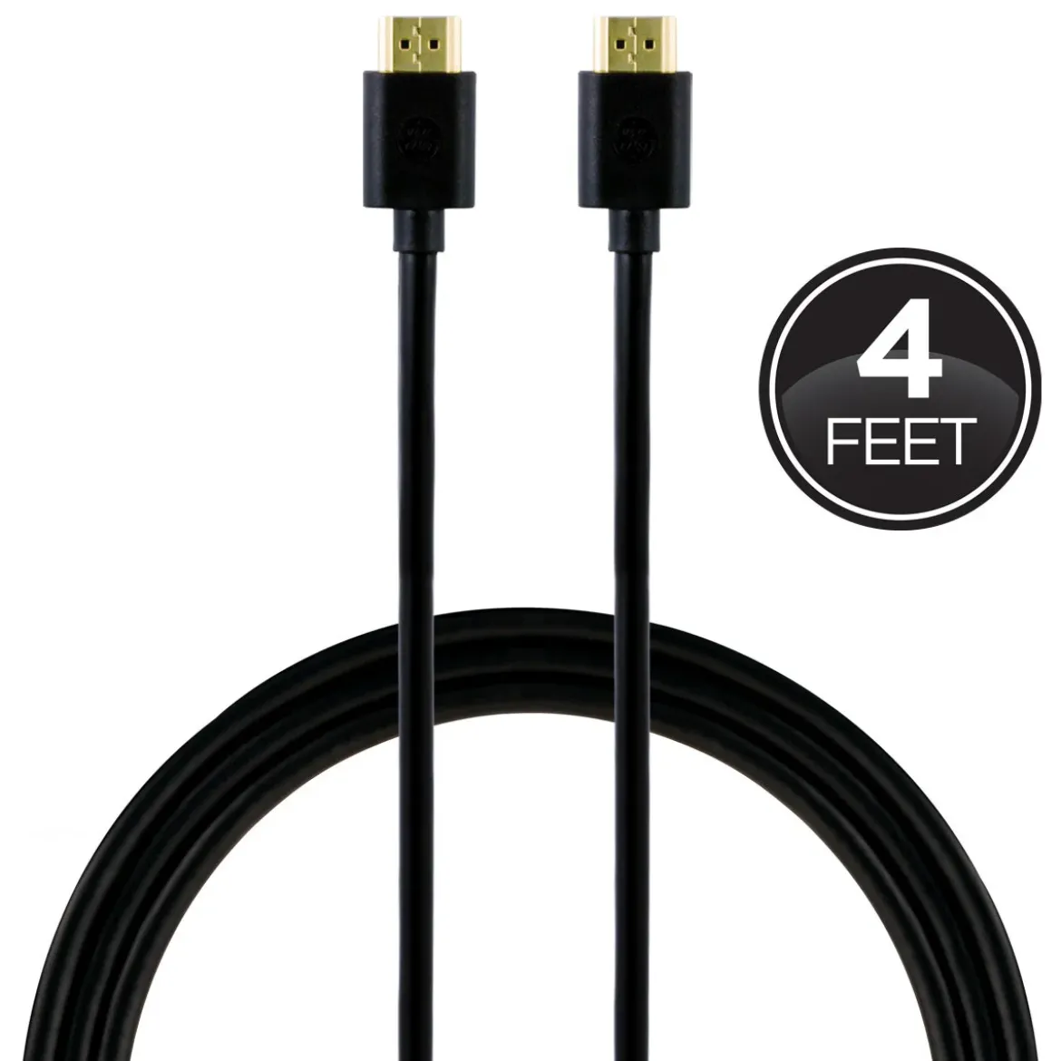 GE 4ft. HDMI Cable with Ethernet, Black