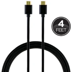 GE 4ft. HDMI Cable with Ethernet, Black