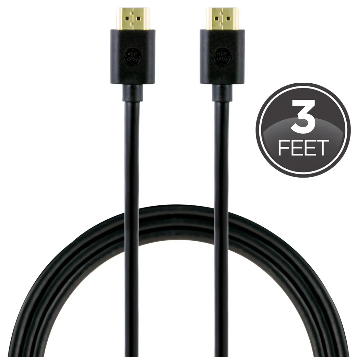 GE 3ft. HDMI Cable with Ethernet, Black