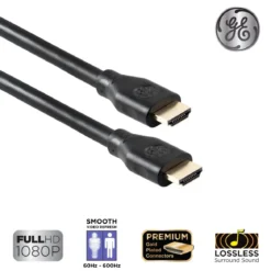 GE 25ft. HDMI Cable with Ethernet, Black