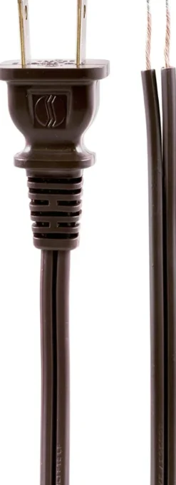 GE 8ft. Polarized Replacement Lamp Cord, Brown
