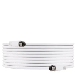 GE 25ft. RG6 Coaxial Cable, F-Type Connectors, White