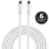 GE 6ft. RG6 Coaxial Cable with F-Type Connectors, White