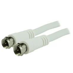 GE 6ft. RG6 Coaxial Cable with F-Type Connectors, White
