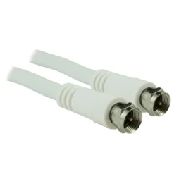 GE 6ft. RG6 Coaxial Cable with F-Type Connectors, White