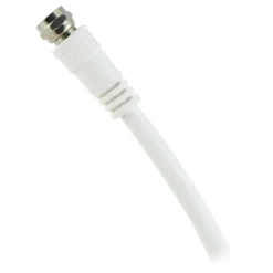 GE 6ft. RG6 Coaxial Cable with F-Type Connectors, White