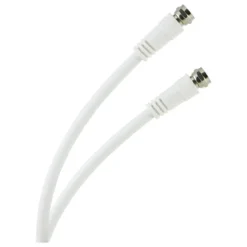 GE 6ft. RG6 Coaxial Cable with F-Type Connectors, White