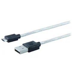 GE 6ft. USB-A to Micro USB Charging Cable, Silver