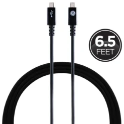 GE 6.5ft. USB-C Charging Cable, Black